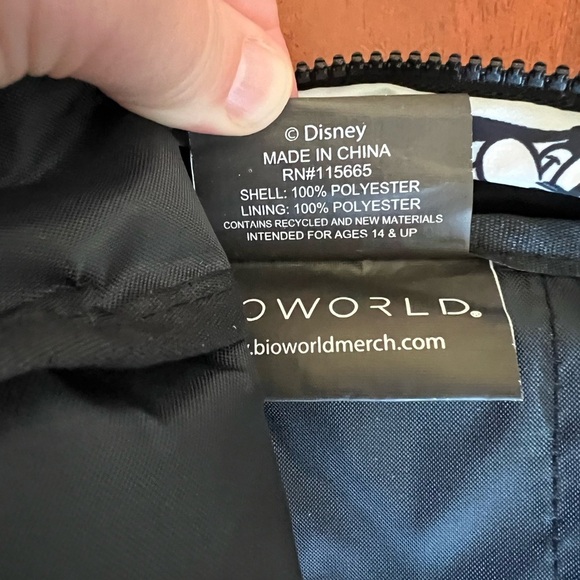 NWOT Disney Bioworld Mickey Characters Print Full Size Backpack, Light Blue - Picture 7 of 10